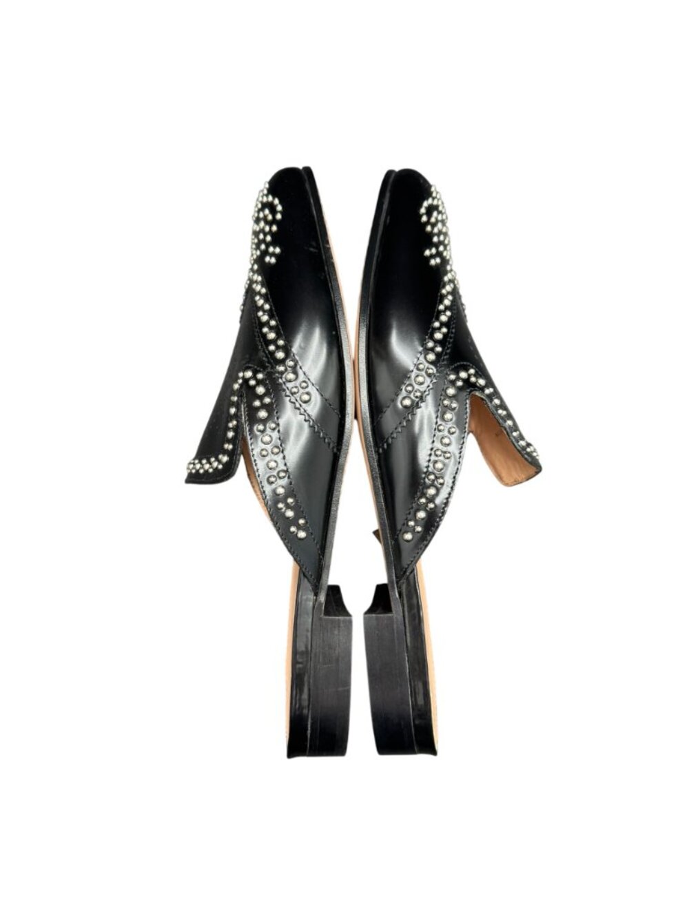 J.Crew Academy Loafer Studded Mules Women's Black Leather, Size 8.5 WORN ONCE - Picture 7 of 10